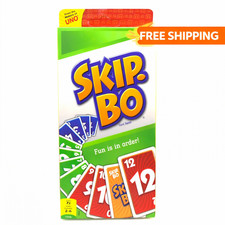 Mattel Games - Skip-Bo Card Game Family Game Board Game Children's Game