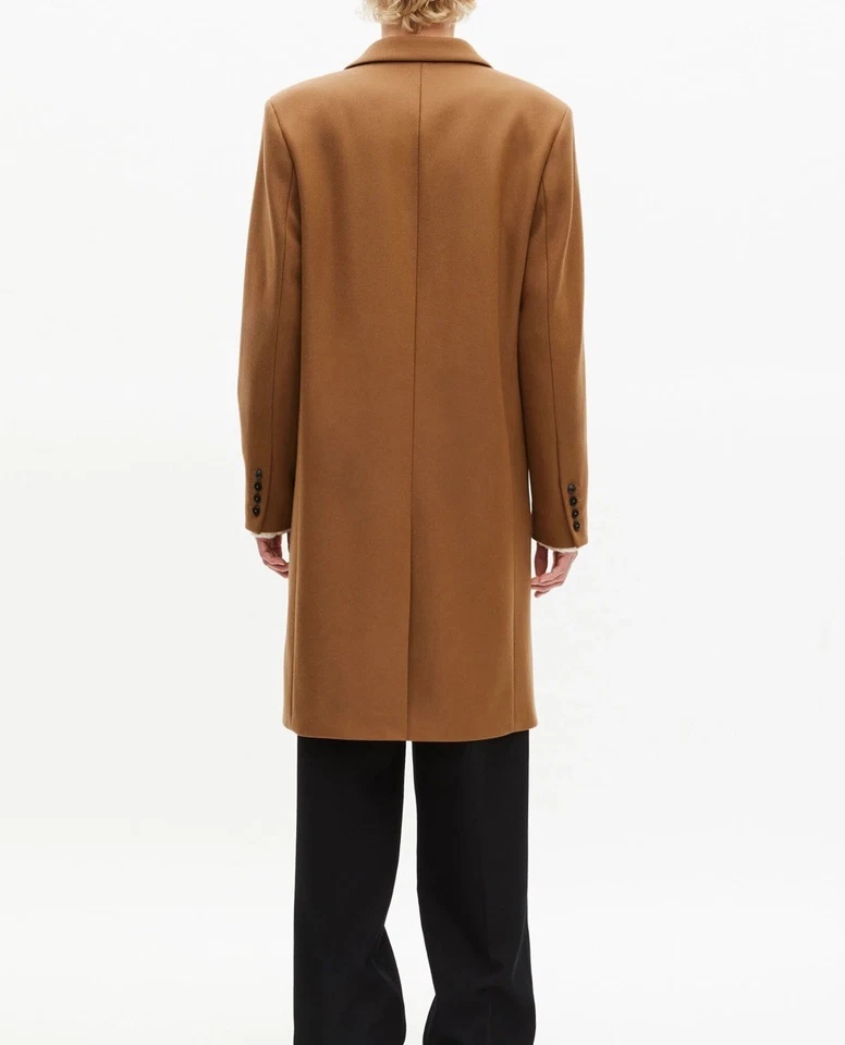 THE KOOPLES CAMEL LEATHER LAPEL COLLAR WOOL COAT UNISEX W-S,M-XS,(Fr)44 NWT $775 - Image 3 of 4
