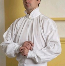 18th Century  White cotton shirt British Revolutionary War uniform accessories