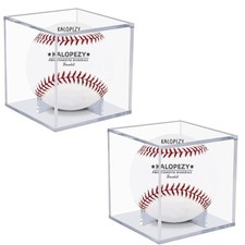 2 Pack Baseball Display Case, UV Protected Case 2 Pack, Acrylic 