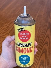 VTG Rare Instant Simoniz Gas Oil Station Advertising Can Cleans