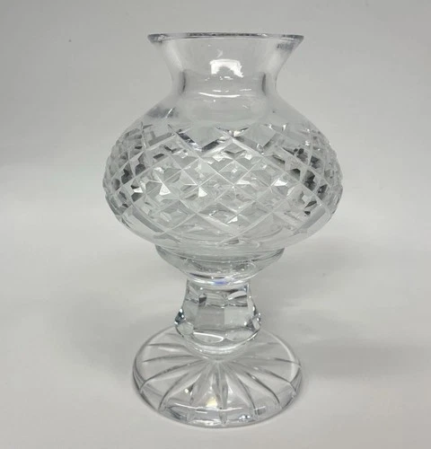 Vintage Waterford Crystal Alana Hurricane Lamp Votive Candle Holder Fairy Lamp