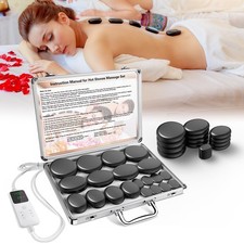 AICNLY Hot Stones Massage Set with Temperature Adjustment  20 Pcs Basalt 