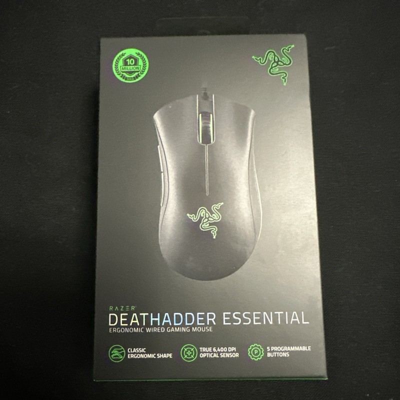 Razer DeathAdder Essential Wired Gaming Mouse 6400 DPI UK NEW sealed Box 🕹️