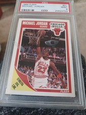 1989 FLEER #21 MICHAEL JORDAN PSA 9 MINT (damaged)