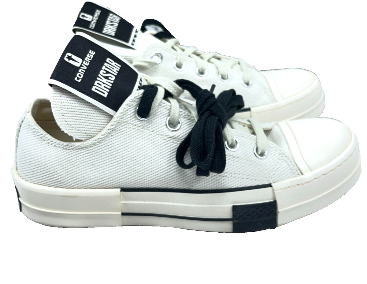 Converse Rick Owens x DRKSHDW DRKSTAR Chuck 70 Low Egret Men 6.6 