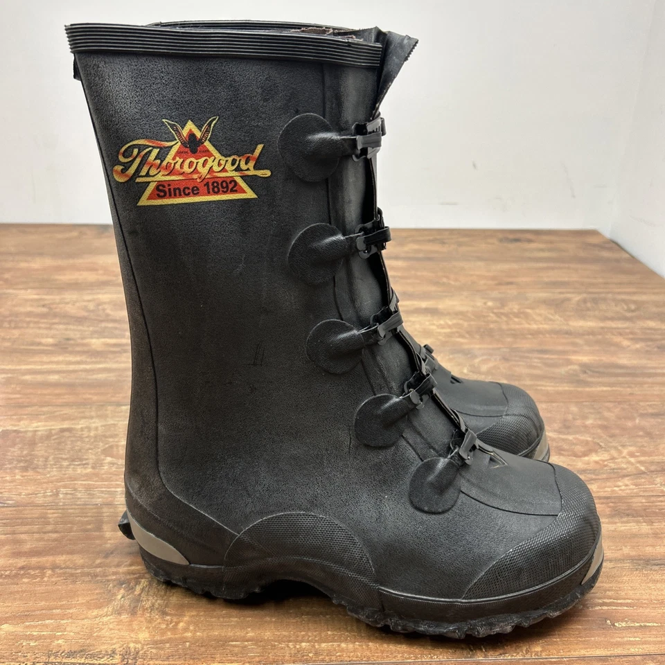 Botas de Goma Thorogood Sobrebotas Sobrezapatos Antideslizantes Ropa de Trabajo EE. UU. 10 Hebilla Foto 4 de 4