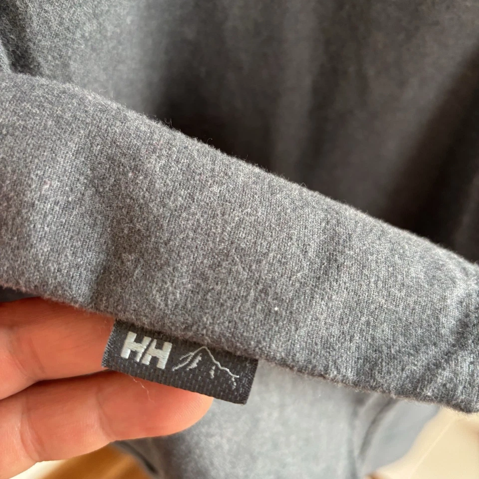 Camisa Helly Hansen NUEVA CON ETIQUETAS Gris Algodón Orgánico Exterior Franela Abotonada Para Hombres Pequeña Foto 4 de 4