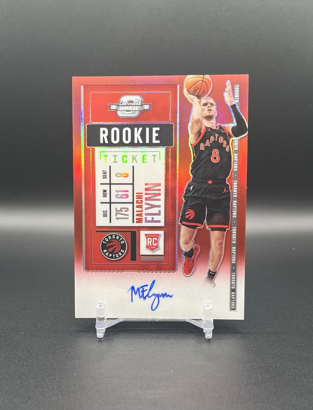 2020 Panini Contenders Optic Ticket Red Prizm /149 Malachi Flynn Rookie Auto RC