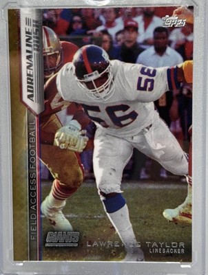 2015 Topps Field Access #ARA-LTA Lawrence Taylor #/75 Adrenaline Rush Gold