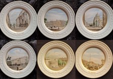 6 Kurland Wandteller KPM Berlin Zeptermarke  „Die Domkirche, Das Zeughaus, .....
