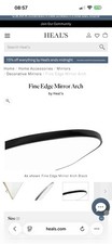 Heals Fine Edge Arch Mirror Black Frame 180 X 80 Cm