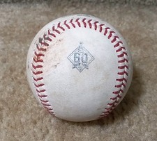 Jared Walsh Angels Game Used SINGLE Baseball 6/21/2021 MLB Hologram 60th Logo