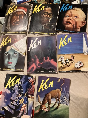 Ernest Hemingway 1938-39 Ken Progressive Anti Fascist Magazine 8 Issue Lot PB - Picture 1 of 16
