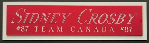 SIDNEY CROSBY TEAM CANADA NAMEPLATE FOR AUTOGRAPHED Signed HOCKEY JERSEY