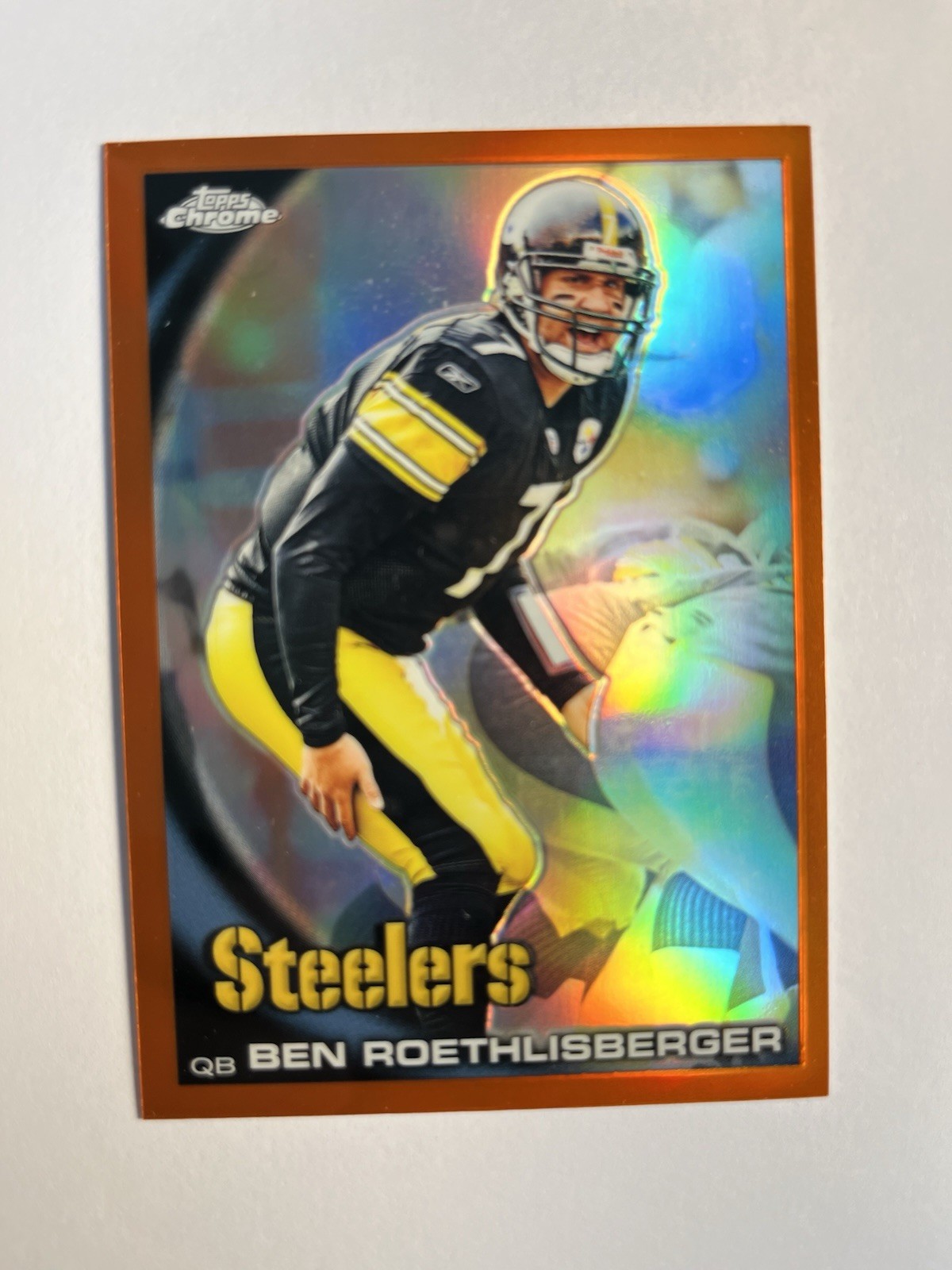 2010 Topps Chrome Orange Refractor #C132 Ben Roethlisberger 2 Time Super Bowl🏆