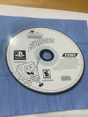 SpongeBob SquarePants: SuperSponge (Sony PlayStation 1, 2001) Disc Only PS1