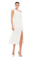 Mac duggal dress 12 midi NWT White $294 MSRP