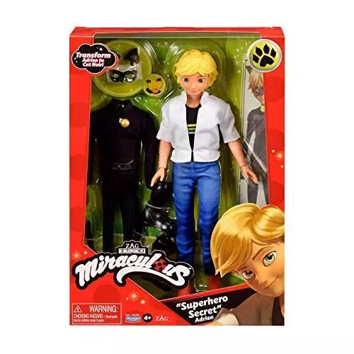 Miraculous Ladybug Superhero Secret Adrien with Cat Noir Outfit by  Playmates Toys