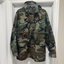 M-65 Cold Weather Field Jacket Woodland Camo NSN 8415-01-099-7832 SMALL LONG