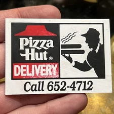 Vintage Pizza Hut Delivery Magnet 1980’s Electric Eighties Gen X Millennials