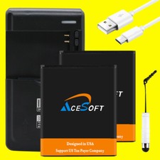 Upgraded High Power 3770mAh Battery Charger Cable f Motorola Moto E5 Play Cruise