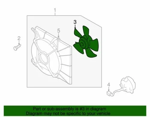 Hoja de ventilador de refrigeración del radiador genuino GM 2005-2008 Chevrolet Aveo Aveo5 LS 93740672 Foto 2 de 2