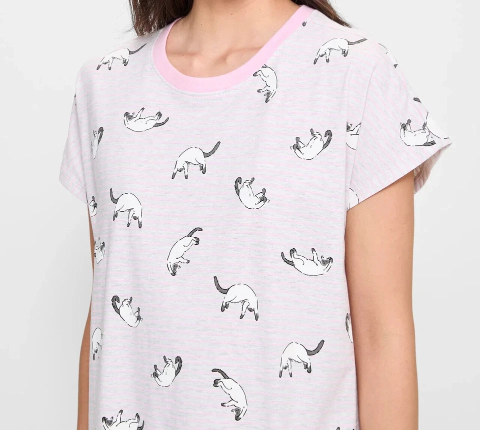 Damas Talla M/12 Bounce Cat Manga Corta Verano Camisón Target NUEVO A97 Foto 3 de 4