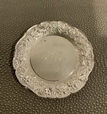 S. KIRK & SON Sterling Silver Repousse Butter Pat #17F