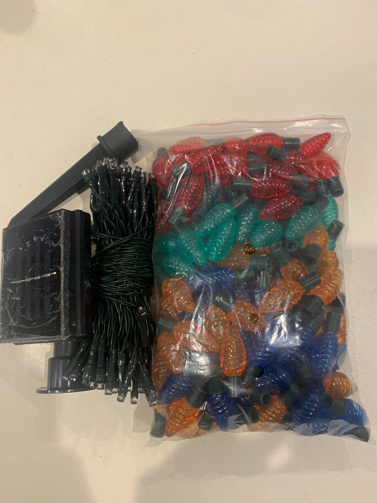 100 LED 10M PINE CONES MULTI COLOUR SOLAR CHRISTMAS LIGHTS eBay