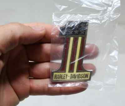 Harley #1 AMF emblem red white & blue medallion 1970s FXR FL Shovel FXST EPS9799