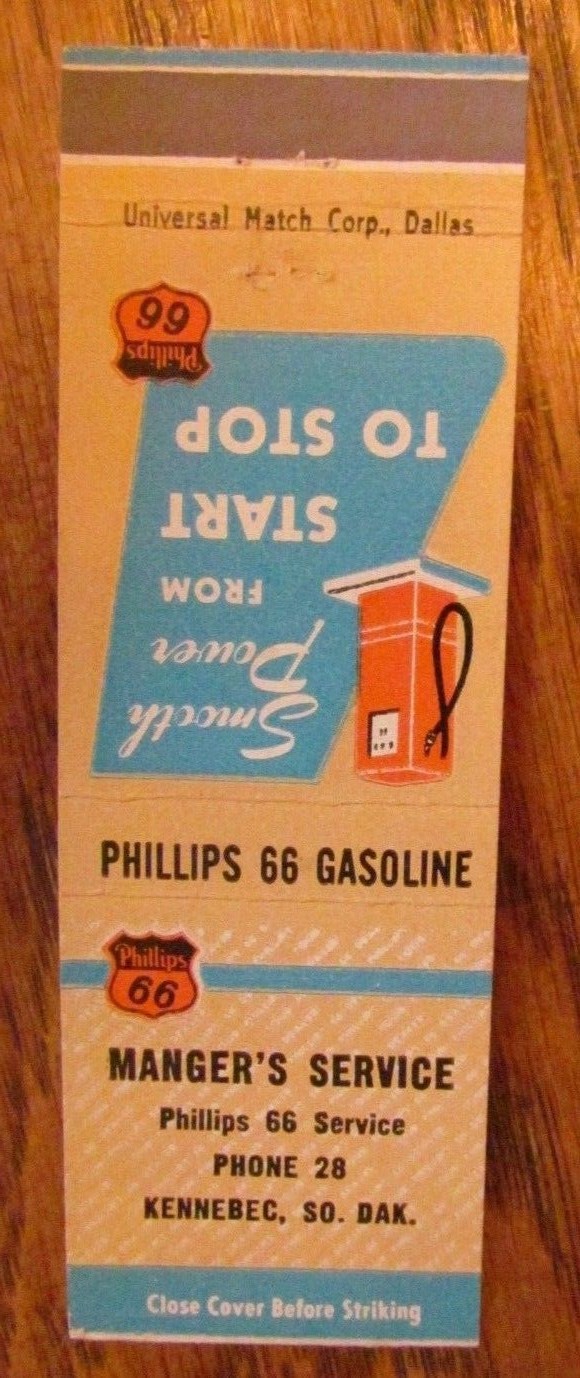 PHILLIPS 66 GAS STATION MANGER'S (KENNEBEC, SOUTH DAKOTA) H17 eBay