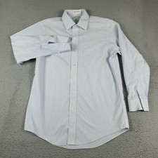Brooks Brothers Shirt Mens 16 Blue Striped Dress Button Up Long Sleeve