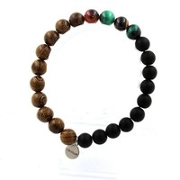 Steine Und MinéRaux. Armband Perlen Malachit Aus Kongo + Achat Traum-+Onyx