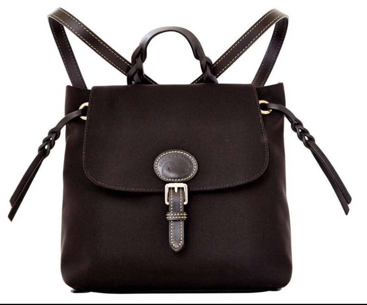 Dooney & Burke Black Nylon Flap Backpack NWT Dooney Bourke Black Nylon Backpack | Mercari main image 2