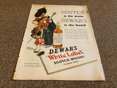 PPOBK7 ADVERT 14X11 DEWAR'S WHITE LABEL SCOTCH WHISKY