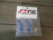 STNC #ST1952B CNC MACHINED PRECISION ALUM REAR HUB CARRIERS SLASH 4X4 BLUE NOS