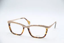NEW ZEN Z403 BCN BROWN GOLD TORTOISE AUTHENTIC DESIGNER EYEGLASSES 50-18