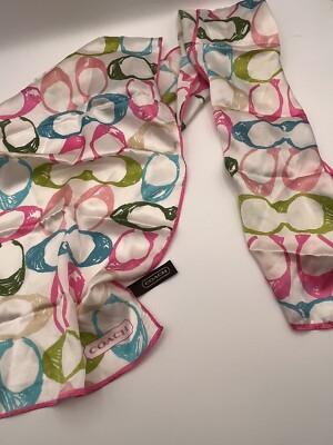 Square Scarf Rainbow Coach Scarf COACH Scarf Signature Rainbow