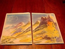 2 Part 1950's Reprint Messerschmitt KR200 Country Advertising Poster