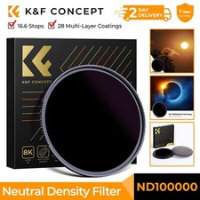 K F CONCEPT Solar Filter ND100000 Solid Neutral Density Filter 49/52/55/58/62mm