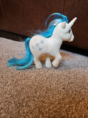 Vintage My Little Pony G1 Majesty Generation 1 White Unicorn Blue Hair 1983
