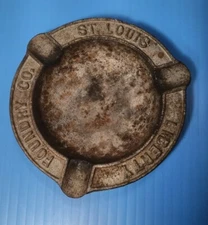 Rare Vtg LIBERTY FOUNDRY CO. ST.LOUIS.STEEL MILL Advertising Cast Iron Ashtray. 