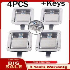 4x Stainless Steel Folding T Handle Lock Latch for Truck Trailer Caravan Toolbox