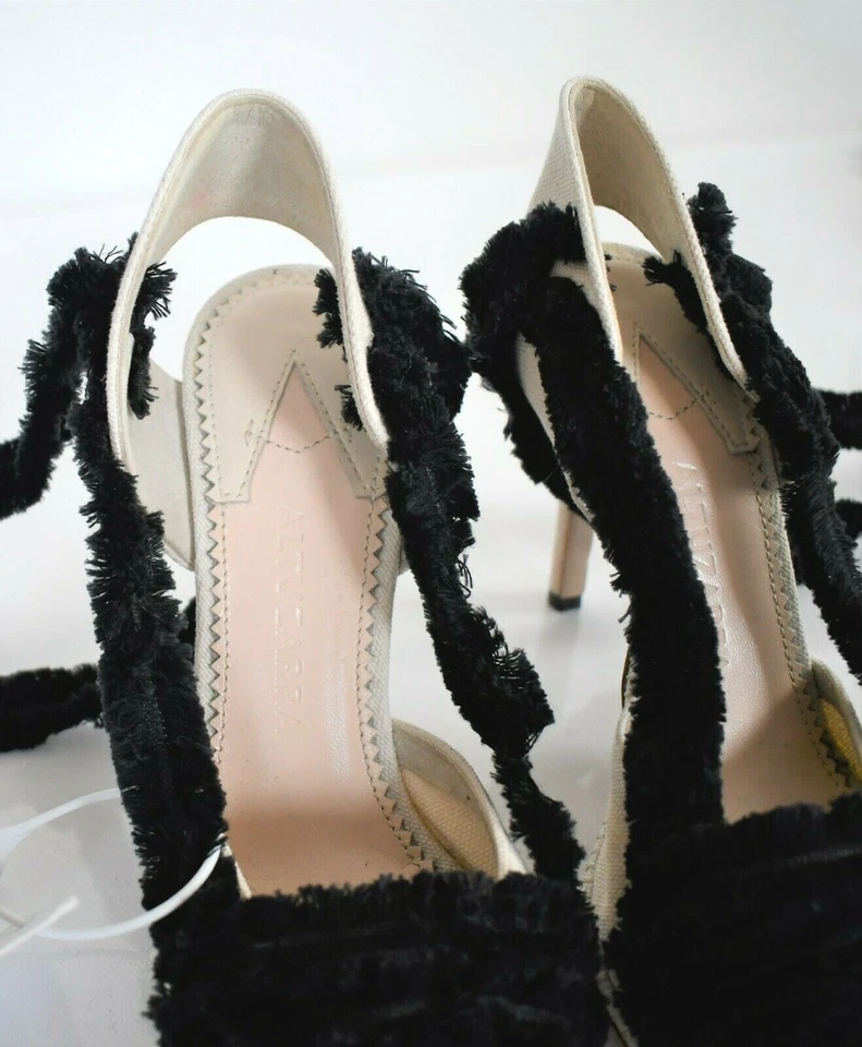 Nuevo ALTUZARRA Zapatos de Alpargata con Cordones LONA D'ORSAY ENVOLVENTES EUR-36 US-5.5/6 Foto 3 de 4