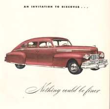 Vintage 1947 Lincoln Zephyr Red Sedan Original Print Ad 20x29cm Nym 3147