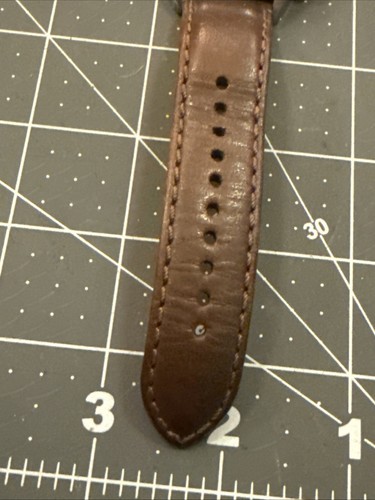 Men's Fossil Black Pilot's Watch AM4512 741402 Stainless brown leather band - Picture 14 of 17