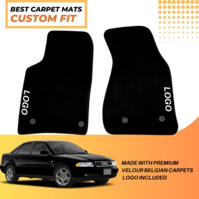 Front Two Car Floor Mats Velour For Audi A4 1995-2001 Waterproof Carpet Liners
