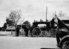 Coffin Being Placed in Horse-Drawn Hearse Victoria 1927 Old Historic Photo