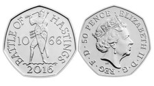 2016 BATTLE OF HASTINGS 1066 50P FIFTY PENCE COIN FREEPOST